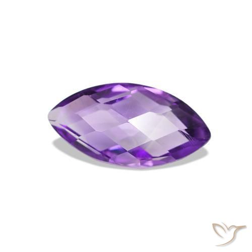 Améthyste Violet intense naturelle Marquise, 0.58 ct, VVS-VS