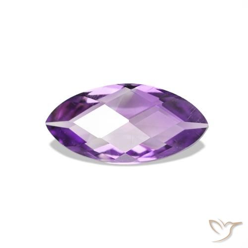 Améthyste Violet moyen naturelle Marquise, 0.51 ct, VVS-VS