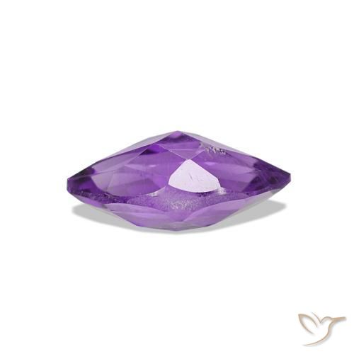 Améthyste Violet moyen naturelle Marquise, 0.56 ct, VS