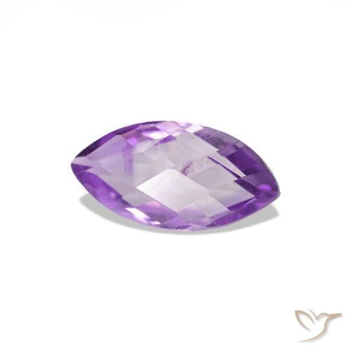 Améthyste Violet Rosâtre naturelle Marquise, 0.57 ct, VS