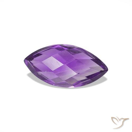 Améthyste Violet Rosâtre naturelle Marquise, 0.59 ct, VVS