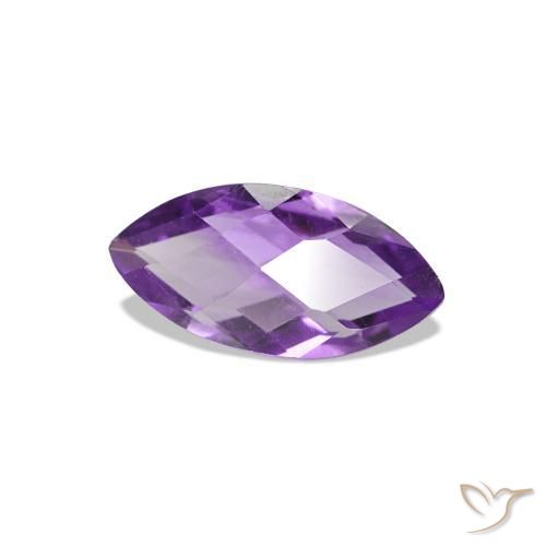 Améthyste Violet foncé naturelle Marquise, 0.62 ct, VVS