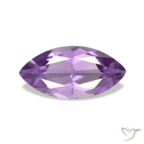 Améthyste Medium Light Purplish-Violet naturelle Marquise, 0.92 ct, VS