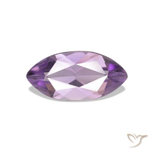Améthyste violet naturelle marquise, 0,93 ct, VVS