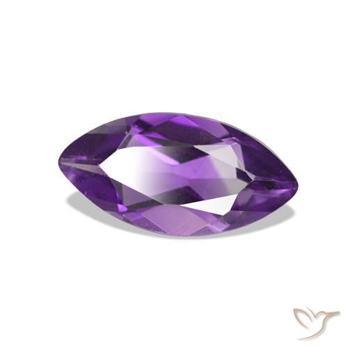 Améthyste Violet moyen naturelle Marquise, 0.94 ct, VVS-VS