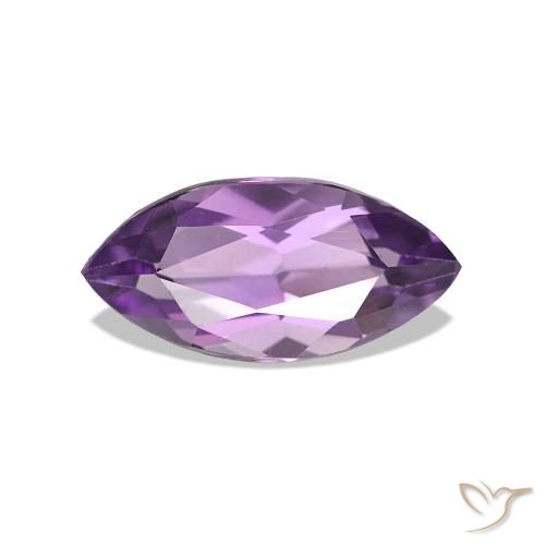 Améthyste Violet moyen naturelle Marquise, 0.98 ct, VVS-VS