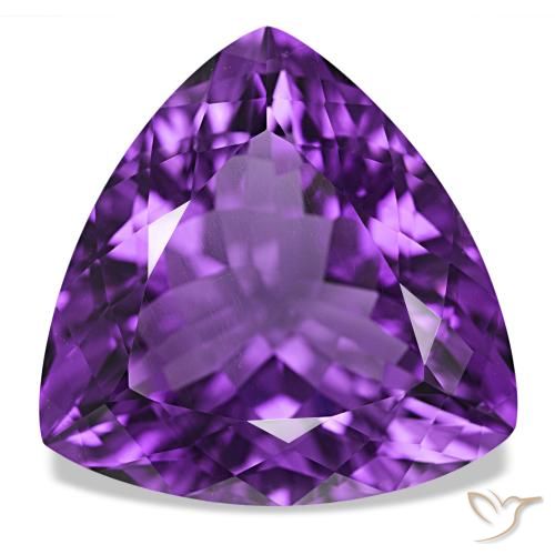 Améthyste Violet intense naturelle Trillion, 43.30 ct, VVS-VS
