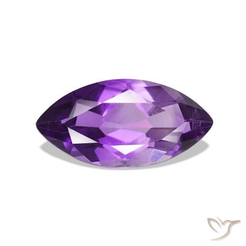 Améthyste Violet moyen naturelle Marquise, 0.90 ct, VVS-VS
