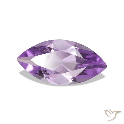 Améthyste Violet moyen naturelle Marquise, 0.89 ct, VS