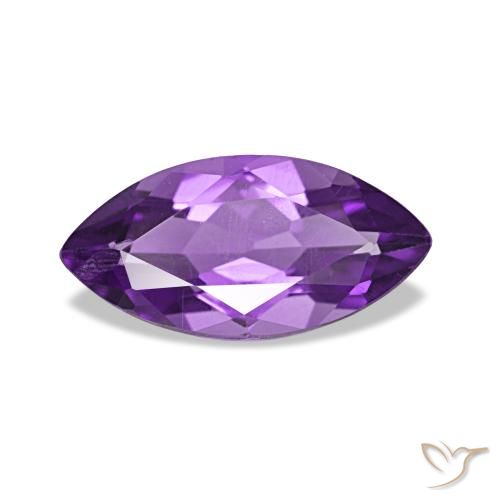 Améthyste Pourpre violacé profond naturelle Marquise, 0.92 ct, VS