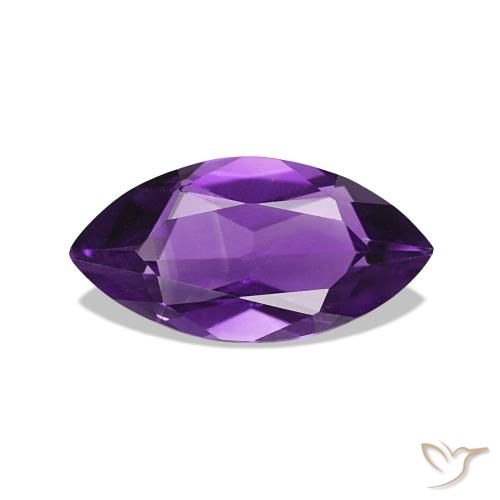 Améthyste Violet moyen naturelle Marquise, 0.86 ct, VVS