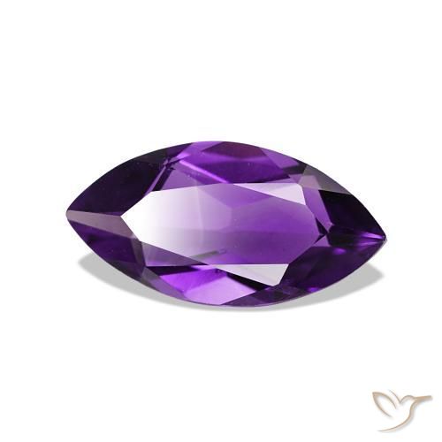 Améthyste Violet moyen naturelle Marquise, 0.86 ct, VVS