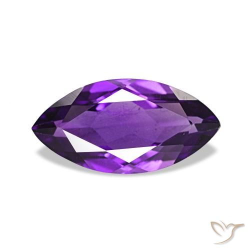 Améthyste Violet vif naturelle Marquise, 1.04 ct, VVS