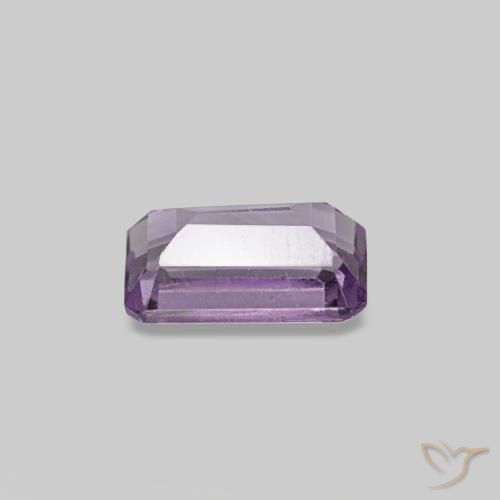 Améthyste Light-Medium Violet naturelle Taille émeraude, 0.29 ct, VS