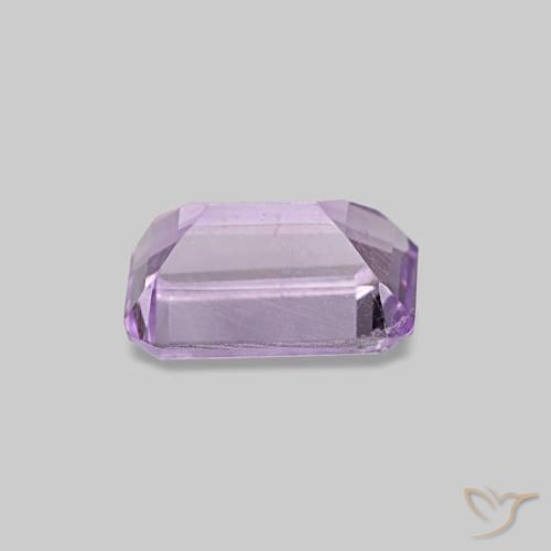 Améthyste Violet rose moyen naturelle Taille émeraude, 0.51 ct, VS