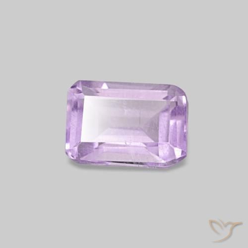 Améthyste Violet moyen naturelle Taille émeraude, 0.48 ct, VS
