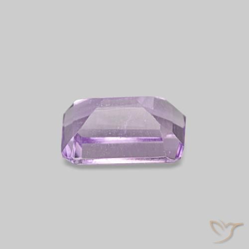 Améthyste Violet moyen naturelle Taille émeraude, 0.48 ct, VS