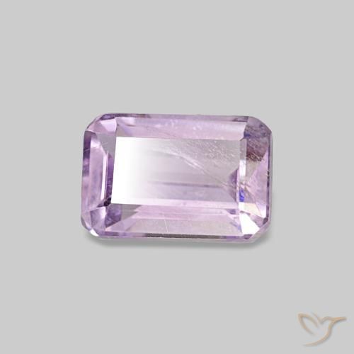 Améthyste Magenta léger naturelle Taille émeraude, 0.60 ct, VS