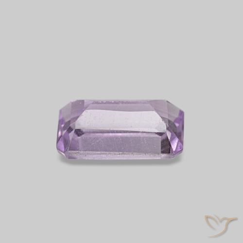 Améthyste Violet rosâtre léger naturelle Taille émeraude, 0.29 ct, VS