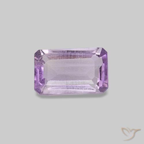0.28ct Violet rose moyen Améthyste, Taille émeraude, VS