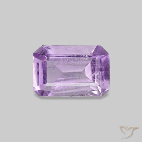 Améthyste Violet moyen naturelle Taille émeraude, 0.47 ct, VS