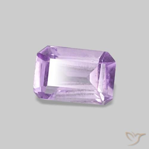 Améthyste Violet moyen naturelle Taille émeraude, 0.47 ct, VS
