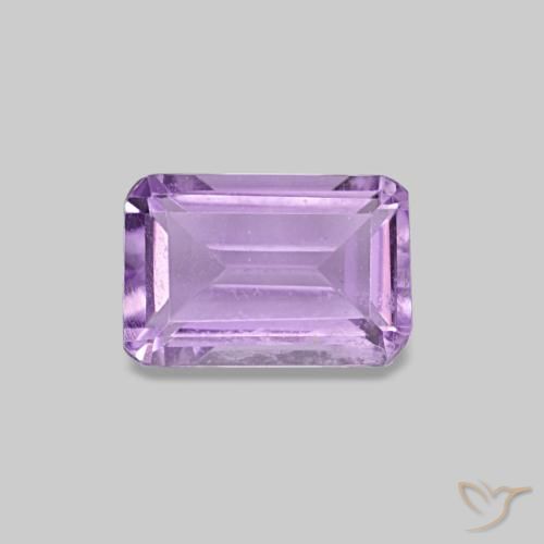 0.49ct Violet rose moyen Améthyste, Taille émeraude, VS