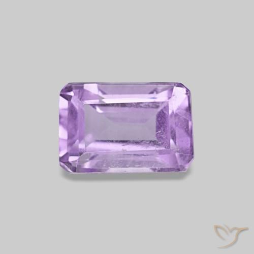 0.62ct Violet Rosâtre Améthyste, Taille émeraude, VS