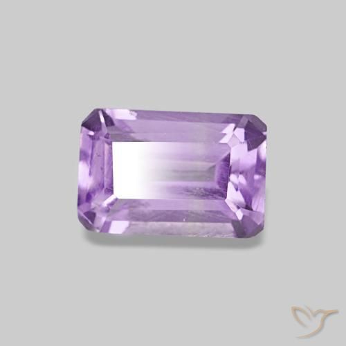 Améthyste Violet moyen naturelle Taille émeraude, 0.58 ct, VS