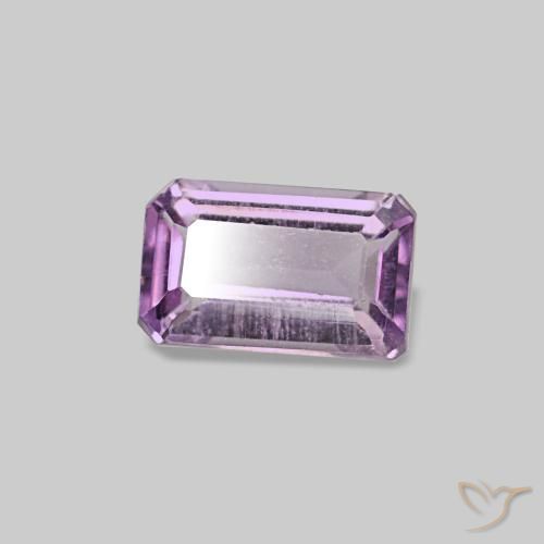 Améthyste Light-Medium Violet naturelle Taille émeraude, 0.29 ct, VS-SI
