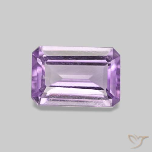 Améthyste Violet moyen naturelle Taille émeraude, 0.52 ct, VS