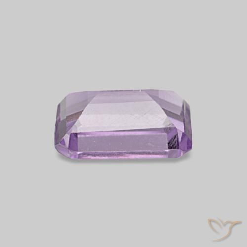 Améthyste violet moyen naturelle taille émeraude, 0,51 ct, VS