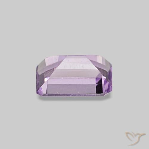 Améthyste Violet moyen naturelle Taille émeraude, 0.43 ct, VS