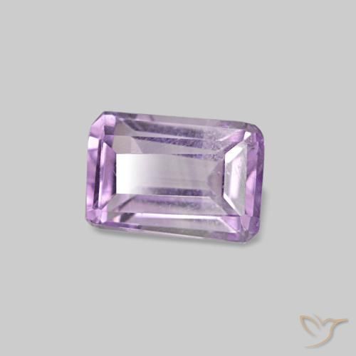 Améthyste Violet Iris naturelle Taille émeraude, 0.46 ct, VS