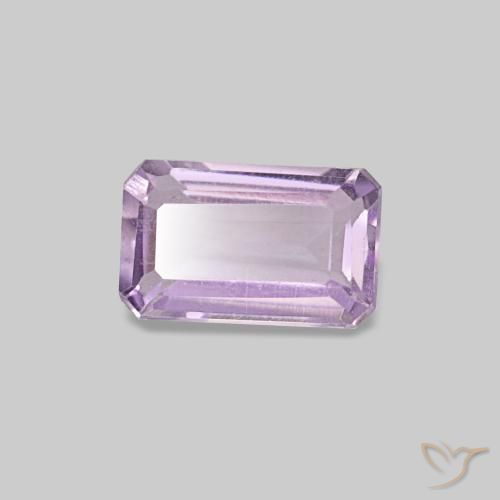 Améthyste violet naturelle taille émeraude, 0,28 ct, VS