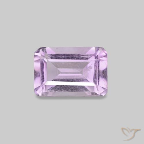 Améthyste Violet moyen naturelle Taille émeraude, 0.55 ct, VS