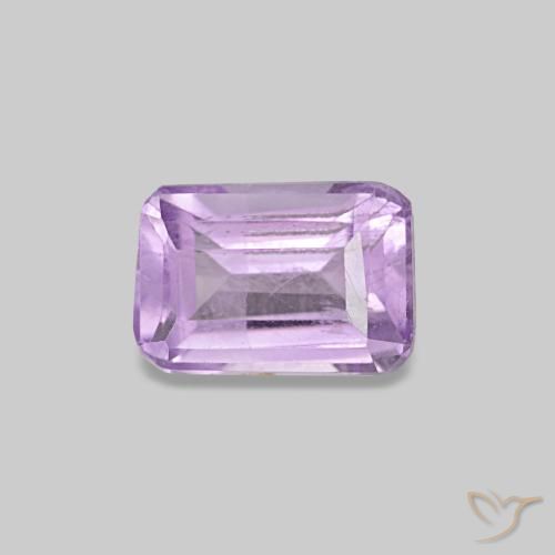 Améthyste violet de 0,50 ct, taille émeraude, VS