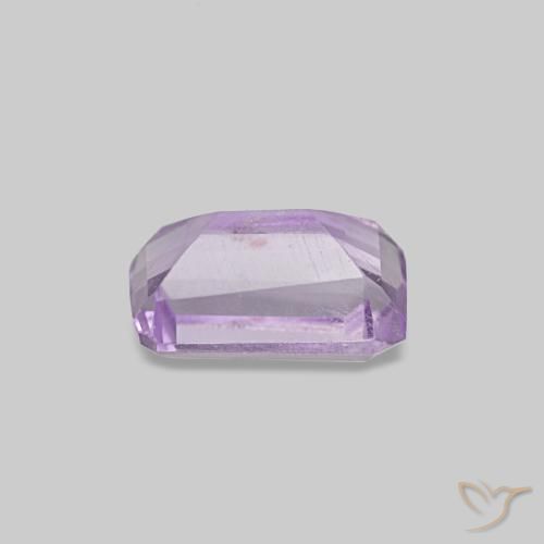 Améthyste violet naturelle taille émeraude, 0,50 ct, VS