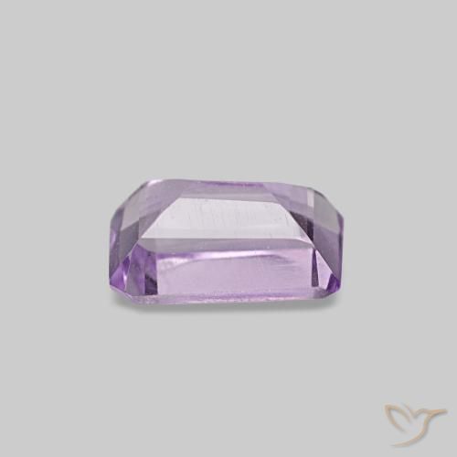 Améthyste violet naturelle taille émeraude, 0,49 ct, VS-SI