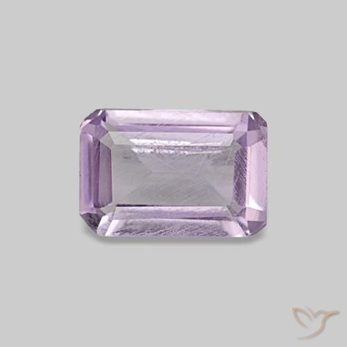 Améthyste violet de 0,48 ct, taille émeraude, VS-SI