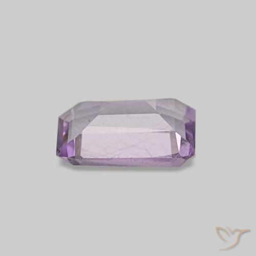 Améthyste violet naturelle taille émeraude, 0,48 ct, VS-SI