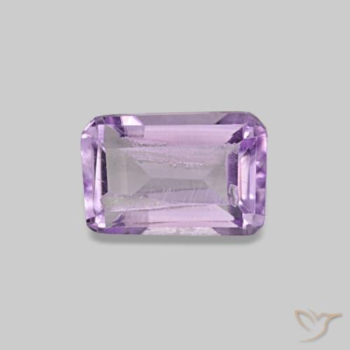 Améthyste violet de 0,44 ct, taille émeraude, SI