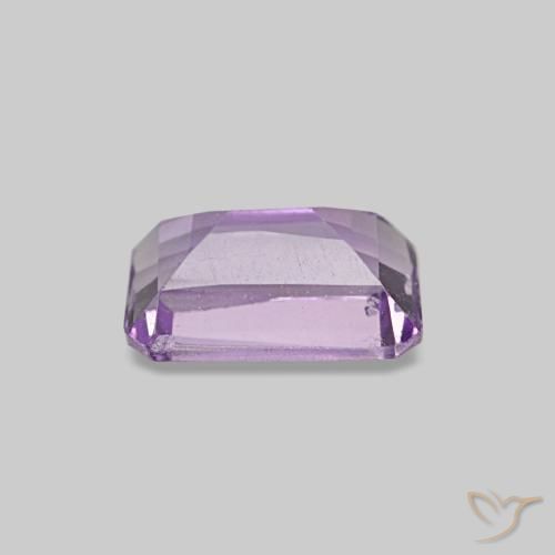 Améthyste violet naturelle taille émeraude, 0,44 ct, SI