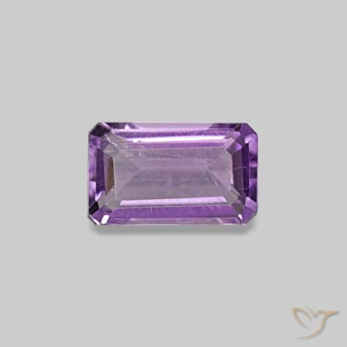 Améthyste violet de 0,29 ct, taille émeraude, VS-SI