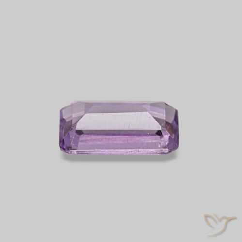 Améthyste violet naturelle taille émeraude, 0,29 ct, VS-SI