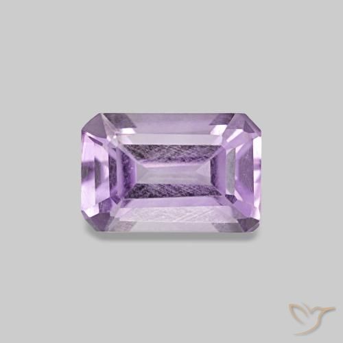0.57ct Violet clair Améthyste, Taille émeraude, VS
