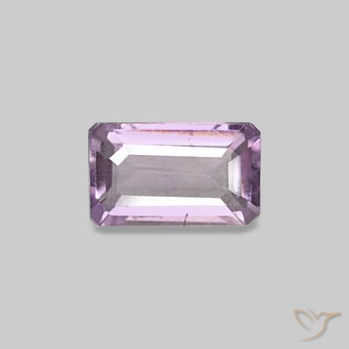 Améthyste violet naturelle taille émeraude, 0,29 ct, VS-SI
