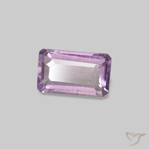 Améthyste violet naturelle taille émeraude, 0,29 ct, VS-SI