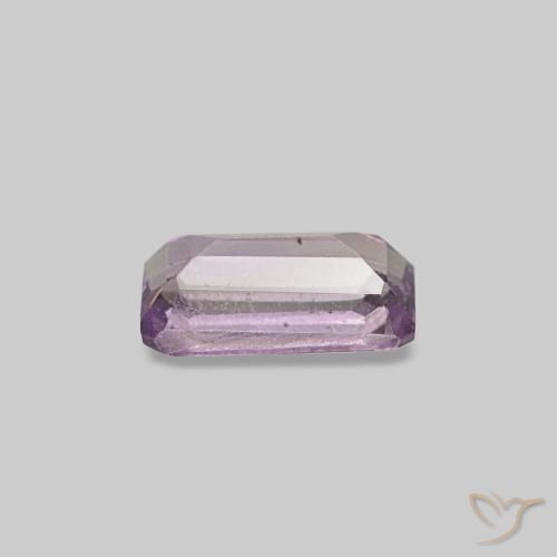 Améthyste violet naturelle taille émeraude, 0,29 ct, VS-SI