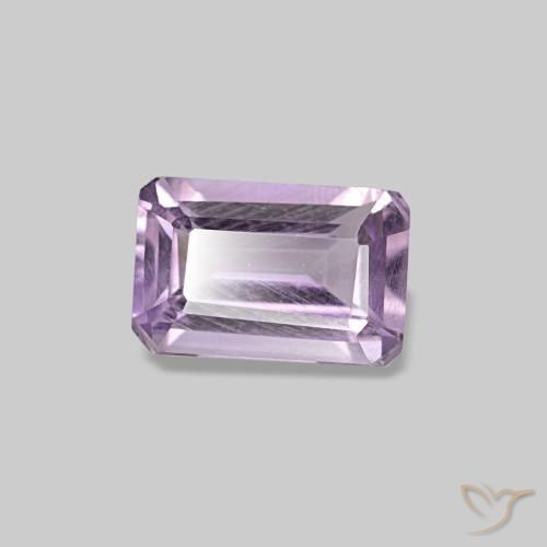 Améthyste Medium Light-Violet naturelle Taille émeraude, 0.51 ct, VS